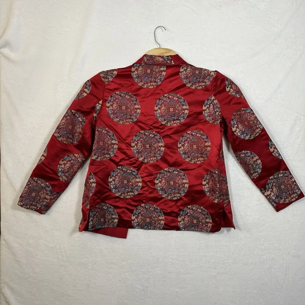 Vintage Brocade Satin Reversible Jacket Women’s Size Medium Chest 22” Asia‎ - Picture 2 of 8